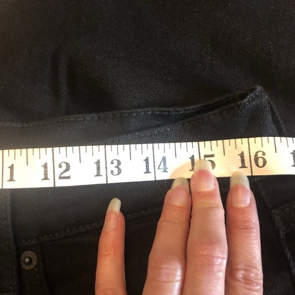 Old Navy The Sky-Hi Straight Extra High Rise Jean Women's Size 12 Black 5-Pocket - Picture 5 of 7